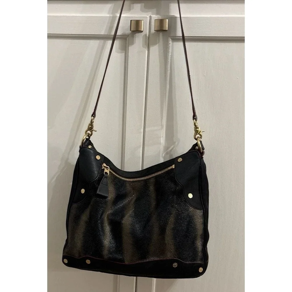 MZ Wallace Metallic Tiger Print Hobo Bag with Gold Hardware